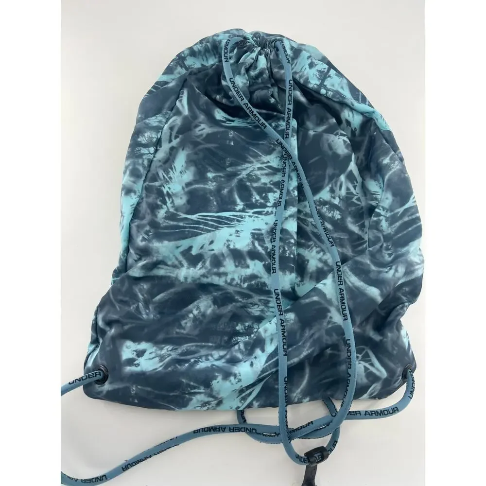 Under Armour Sack Backpack Blue Tie dye Camo School Cinch Bag Zippers